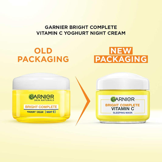 Garnier Skin Naturals, Night Cream, Anti-Dark Spots & Brightening, Bright Complete Vitamin C Yoghurt, 40 g