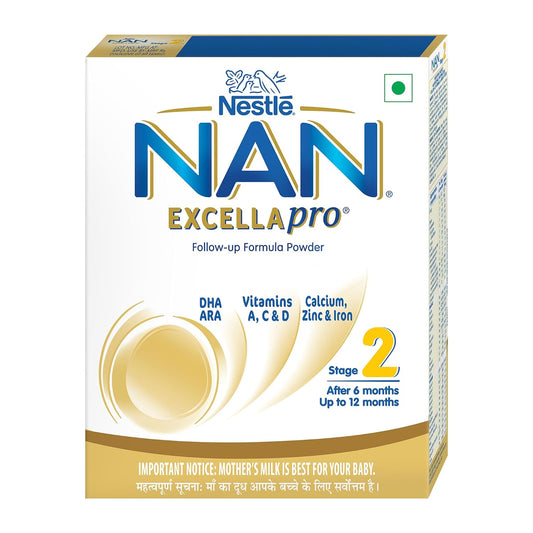 NestlÃ© NAN EXCELLAPRO Nan Stage 2 Follow-Up Formula Milk Powder For Babies, 6-12 months, with DHA, ARA, 400g Pouch in Box
