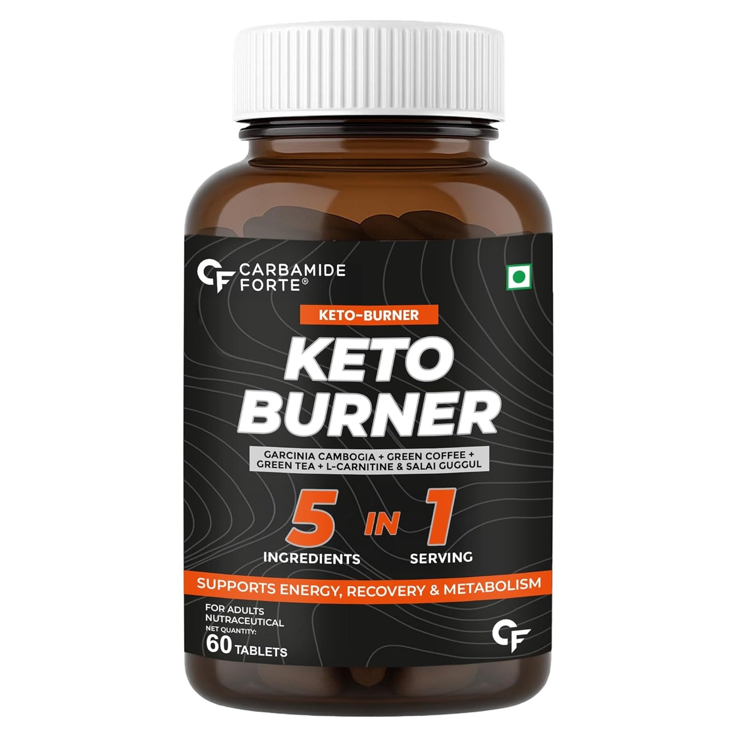 Carbamide Forte Keto Fat Burners for Men | 5-in-1 Fat Burners for Women with 600mg Garcinia Cambogia | Fat Burner Supplement May Support Fat Metabolism & Energy | Weight Loss for Women & Men - 60 Tablets