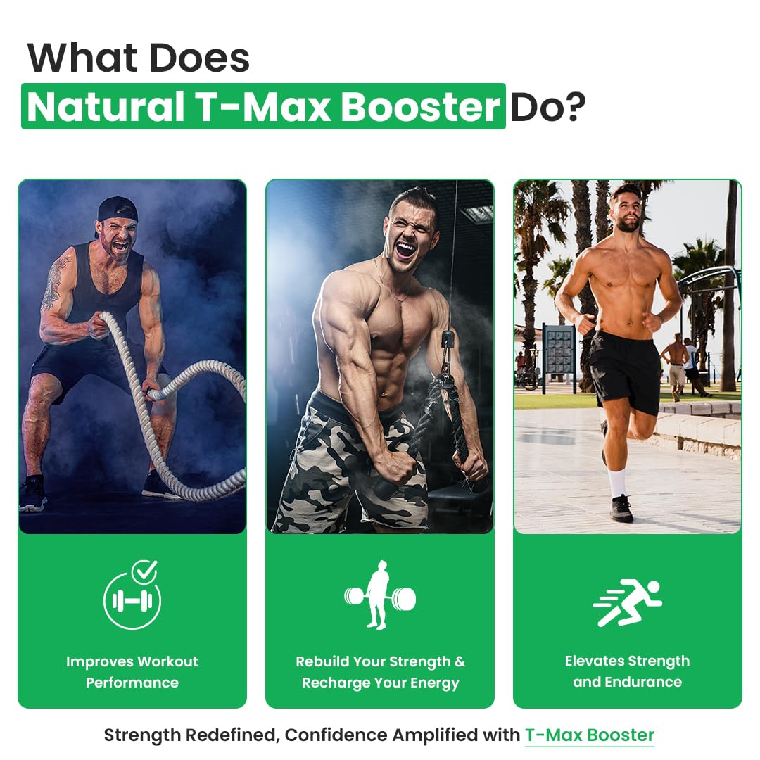 Naturyz VEDA T-MAX Booster with Shilajit, Safed Musli & Ashwagandha | Ayurvedic Strength, Stamina & Energy Support | High Absorption Formula for Men & Women | 90 Tablets