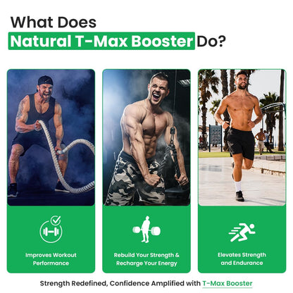 Naturyz VEDA T-MAX Booster with Shilajit, Safed Musli & Ashwagandha | Ayurvedic Strength, Stamina & Energy Support | High Absorption Formula for Men & Women | 90 Tablets