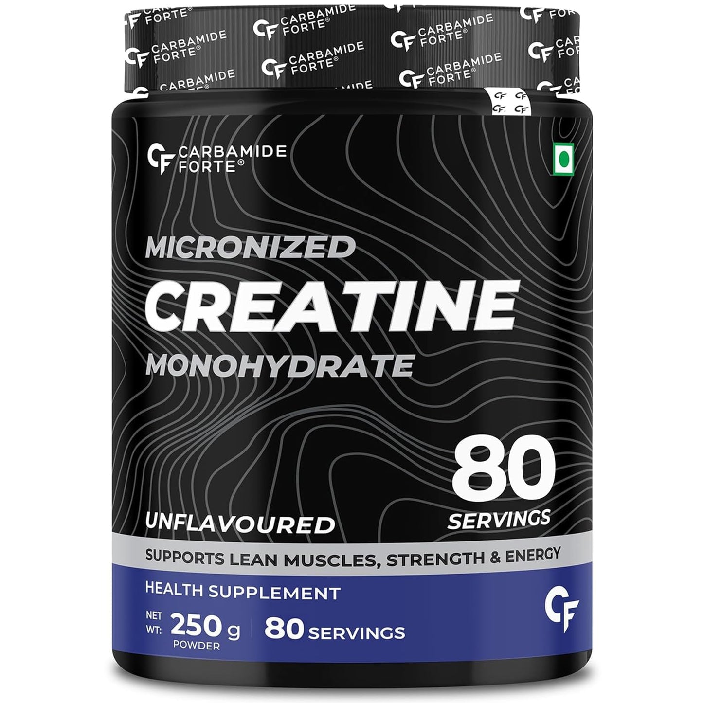 Carbamide Forte Creatine Powder|Micronized Creatine Mono Hydrate|Creatine Monohydrate 250 G For Lean Muscle Volumization|Gym Supplements For Men For Strength & Energy-Unflavoured Powder-80 Servings