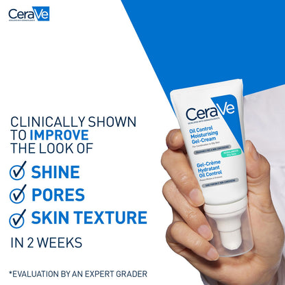 CeraVe Oil Control Gel Cream lightweight Moisturizer for Oily & Combination Skin with Ceramides, Hyaluronic Acid & Niacinamide | Dermatologist Recommended (52ml)