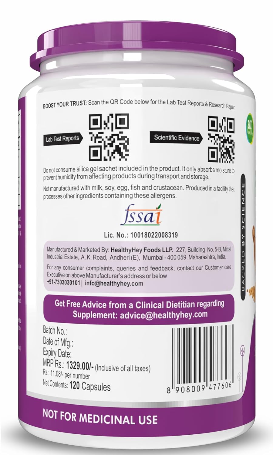 HealthyHey Nutrition Fenugreek Seed Extract Supplement Veg-Capsule, 120 Count (Pack of 1)