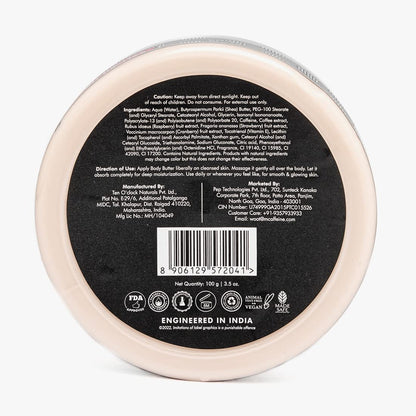 mCaffeine Coffee & Berries Body Butter with Shea Butter for Deep Moisturization & Soft Skin -Nourishes Dry Skin | Vitamin C Rich Non-Sticky Moisturizer with Fruity Coffee Aroma | For Women & Men -100g