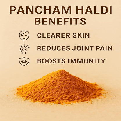 Namo Organics - Pancham Haldi 200g - Powder Ayurvedic Turmeric Blend with 5 Types of Turmeric Pure & Natural Haldi II The Original Pancham Haldi
