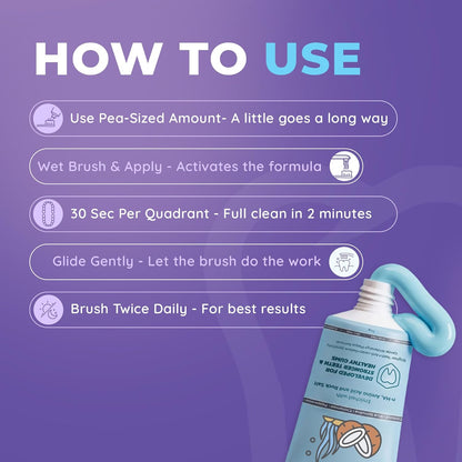 ORACURAÂ® Fresh Breath Natural Toothpaste (Coconut & Blue Spirulina) | Fights Bad Breath & Promotes Oral Balance | Fluoride-Free, SLES-Free | 75g