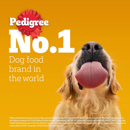 Pedigree Adult Dry Dog Food, Meat & Rice, 1 kg, Contains 37 Essential Nutrients, 100% Complete & Balanced Food for Adult Dogs