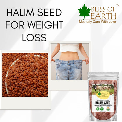 Bliss Of Earth Halim Seeds 600gm Organic for Eating - Natural Aliv Seeds for Hair, Skin Health & Immunity Booster Superfoods