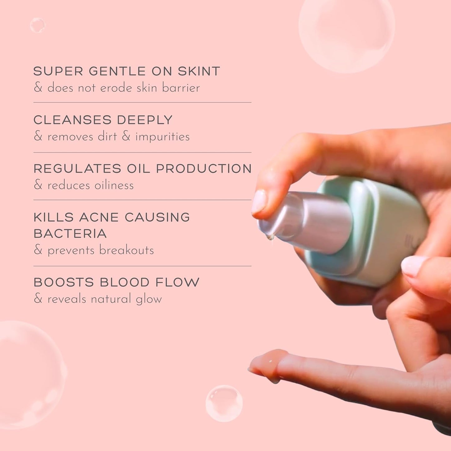 Orimii Gentle Facial Cleanser For Oily Skin | Deep Cleansing Face Wash With Pink Kaolin Clay that Controls Sweat & Acne| Soap Free, Non Comedogenic & Sulphate Free 100ml