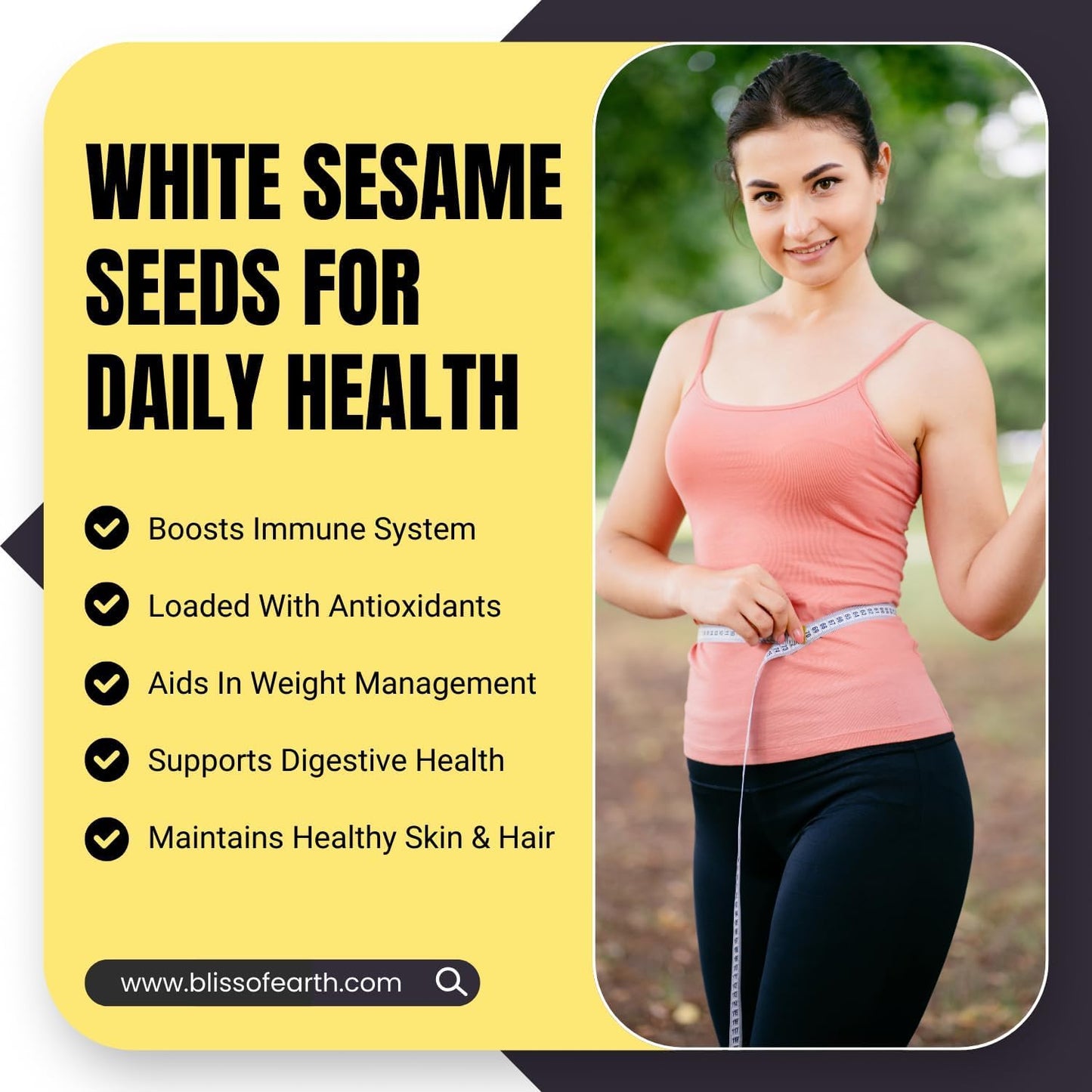 Bliss of Earth Organic Sesame Seeds 600 gm White For Eating, Raw Til Seeds