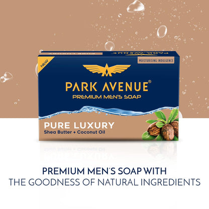 Park Avenue Premium Menâ€™s Soaps for Bath â€“ Pure Luxury | 125g (Pack of 4) | Enriched with Shea Butter & Coconut Oil | Grade 1 Soap | For All Skin Types