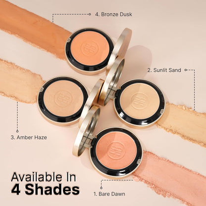 Swiss Beauty Select Born To Last Compact Powder | 3-in-1 Skin Perfection | Oil Control | Blurs Pores | Matte Finish | Fresh Makeup for hours | With Squalane & Vitamin E | 6.5g, Shade- 2. Sunlit Sand