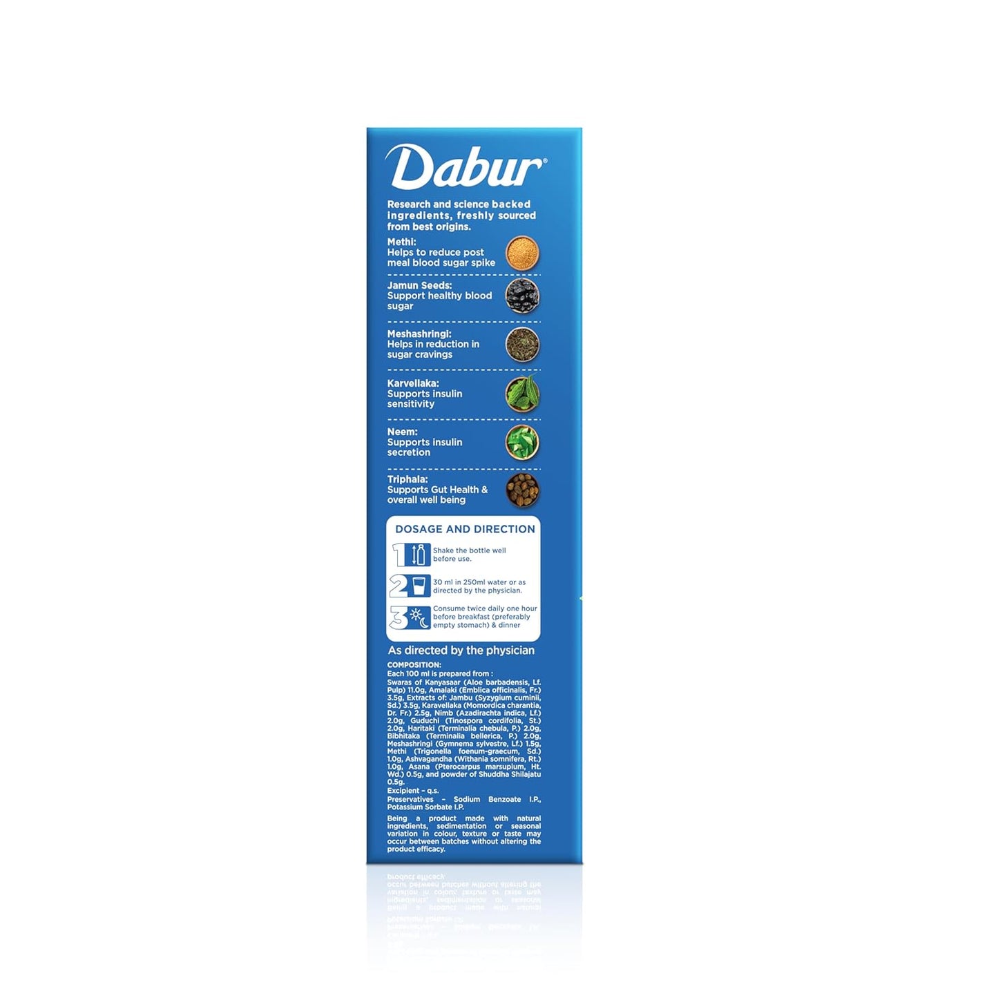 Dabur Dia Control Juice - 1L | Clinically Proven Diabetic Care | Supports Healthy Blood Sugar Levels & Insulin Sensitivity | Reduces Post Meal Sugar Spikes | Amla, Karela, Jamun, Triphala & More