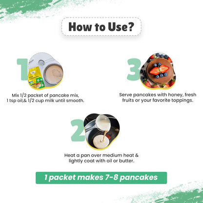 Little Joys Millet Pancake Mix | 8g Protein | Zero Refined Sugar | Chocolate Flavour | With Oats, Ragi, Jowar & Millets | No Maida, No Preservatives 150g