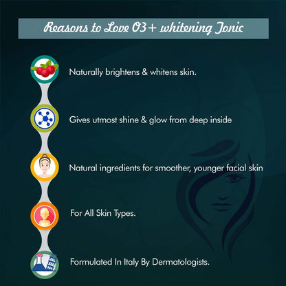 O3+ Whitening Tonic Skin Care Double Rich Formula, 30 ML