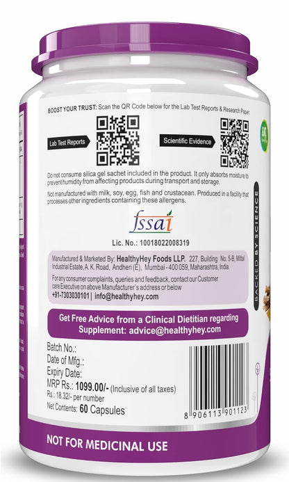 HealthyHey Nutrition Licorice Root Extract 25:1-100% Natural -60 Veg. Capsules- Support Heart Health and Digesion
