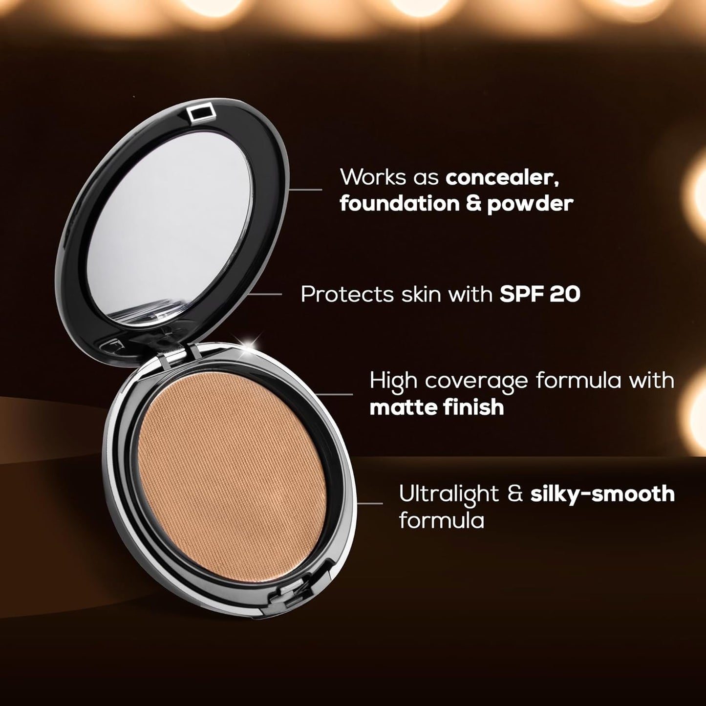 RENEE PRO HD 3 In 1 Compact,Concealer, Foundation - CrÃ¨me, SPF 20, Matte Finish, High Coverage, Ultralight & Silky Smooth Finish, Enriched With Vitamin E, C & Aloe Vera - 9 Gm