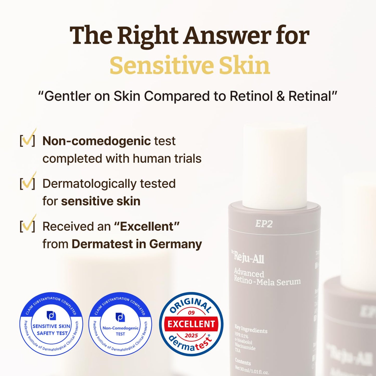 Dr.Reju-All Advanced Retino-Mela Serum â€“ HPR Retinol Serum for Face â€“ Anti-Aging, Pore Minimizer, Next-Gen Korean Skin care â€“ Gentle & Beginner-Friendly â€“ Niacinamide 10% (30 ml)