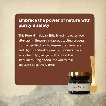 Neuherbs Shilajit - 20g | Pure Himalayan Shilajeet Supplement For Men & Women With 75% Fulvic Acid | Boost Energy, Stamina & Strength | Lab Tested For Heavy Metal
