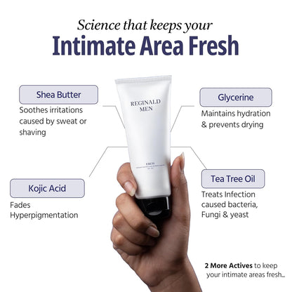 Reginald Men Intimacy Serum | Hydrating & Radiance-Boosting Formula | Soothes, Refreshes & Enhances Confidence | Lightweight, Fast-Absorbing & Non-Sticky | 75ml for Men's Skin Care & Well-Being