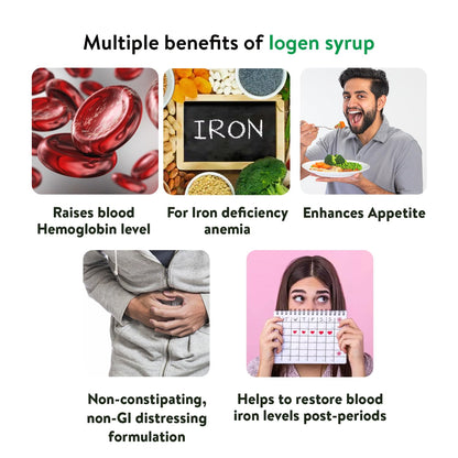 Kerala Ayurveda Iogen Syrup 200ml | Natural Iron Supplement | Ayurvedic Iron Tonic for Anaemia, Hemoglobin Booster, Liver Health Support, Weight Management, Reduces Fatigue & Improves Digestion