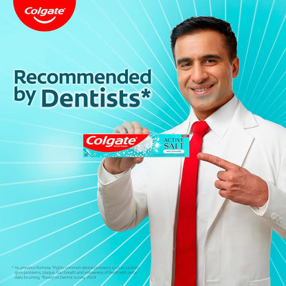 Colgate Active Salt Toothpaste, Daily Germ Protection, Pack Of 100G, Oral Care, Colgate Toothpaste With Salt And Mint, Healthy Gums & Teeth, Toothpaste That Fights Germs & Eliminates Bad Breath