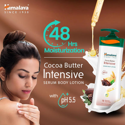 Himalaya Cocoa Butter Intensive Serum Body Lotion 400ml | 48 H Moisturization | pH 5.5 | With Cocoa Butter & Wheat Germ Oil Extracts| For Dry Skin