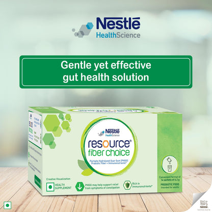 Resource Nestle Fiber Choice | Partially Hydrolyzed Guar Gum (Phgg), Prebiotic Fiber + Immunonutrients* | Contains 14 Sachets | 86.8g