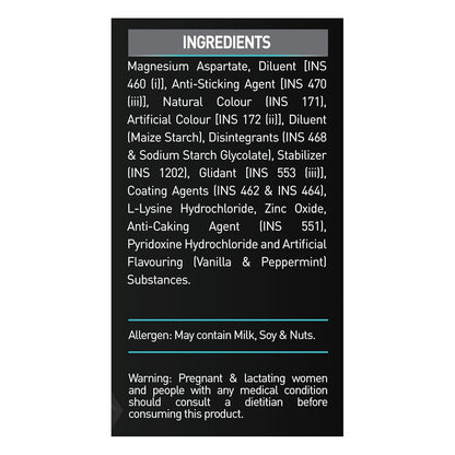 MuscleBlaze ZMA (60 Tablets) | For Muscle Strength & Recovery | 100% RDA of Zinc, Magnesium Aspartate and Vitamin B6