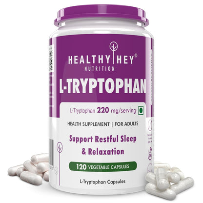 HealthyHey Nutrition L-Tryptophan - 120 Veg Capsules
