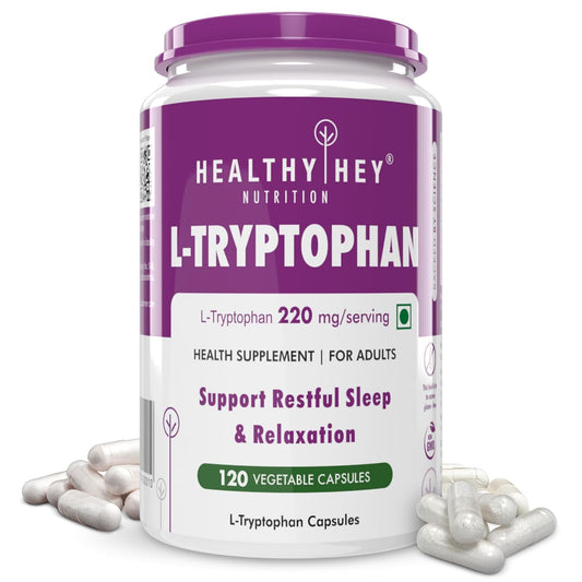 HealthyHey Nutrition L-Tryptophan - 120 Veg Capsules