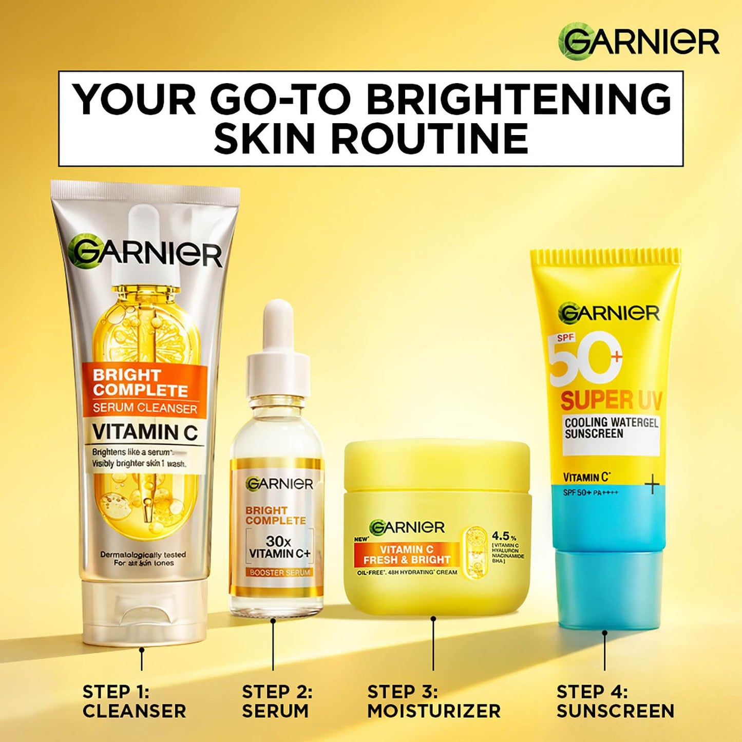 Garnier Fresh & Bright Vitamin C Sorbet Moisturizer, 4.5% Vit C + Hyaluronic Acid + Niacinamide + BHA, 9x Lighter Sorbet Texture, For Hydration & Dark Spot Reduction, Suitable for Oily to Normal & Combination Skin, 90g