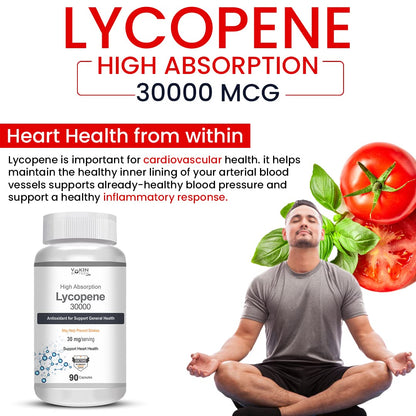 Vokin Biotech Lycopene 30mg, Support Heart health 90 Capsules