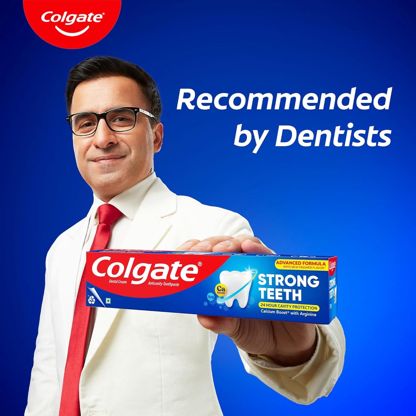 Colgate Strong Teeth Toothpaste 800g Calcium-boost Tooth Paste for 2X Stronger Teeth, Protects Enamel, Whitens Teeth, Fresh Breath & Prevents Cavities (Combo Multipack)