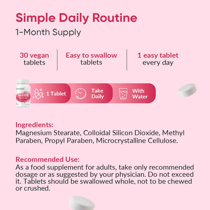 Ambrosial Gluta-Glow L-Glutathione 500mg Tablets with Vitamin C, Vitamin E, Hyaluronic Acid, Lycopene & Biotin â€“ Japanese L Glutathione Supplement â€“ 30 Vegan Tablets