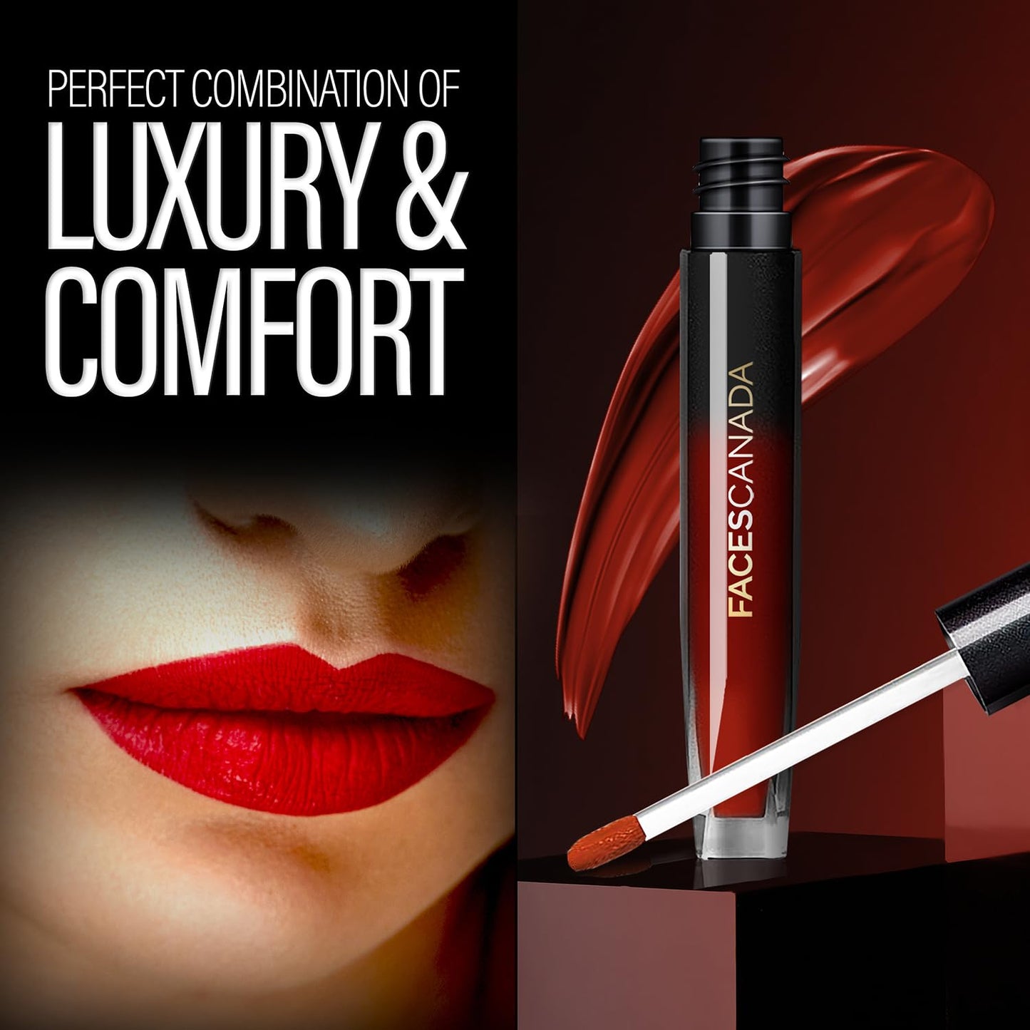 FACESCANADA Comfy Silk Liquid Lipstick - Lunar Brown 11, 3Ml | Satin Matte HD Finish | Luxe Comfort | Longlasting | No Dryness | Smooth Texture | Mulberry Oil & Shea Butter For Plump Hydrated Lips