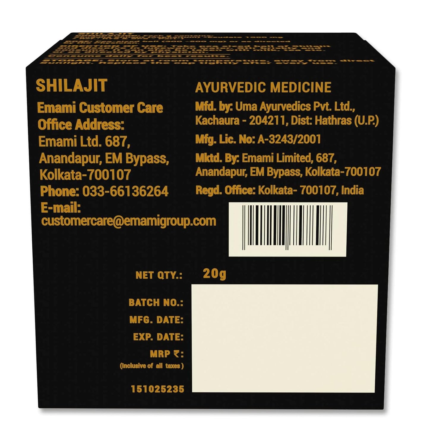 Zandu Pure Himalayan Shilajit Resin, 20 Grams (Pack of 1) | Natural & Ayurvedic| Helps Enhance Strength & Stamina | Maintains Overall Holistic Wellness, 40 Servings