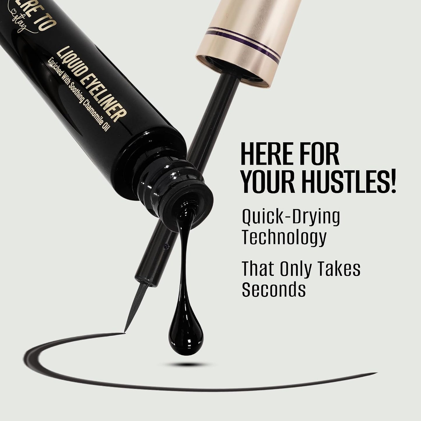 SWISS BEAUTY Select Here To Stay Semi-Matte Liquid Waterproof Eyeliner | With Precise & Pointed Tip | Smudge-Proof, Transfer- Proof | Shade- Infinite Purple| 3ml |