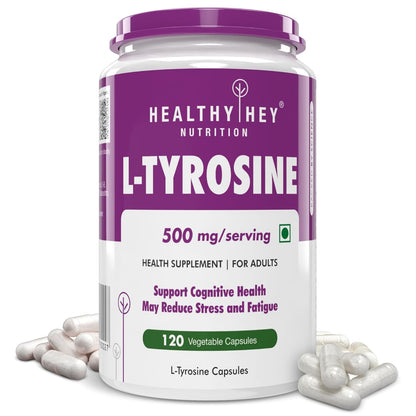HealthyHey Nutrition L-Tyrosine -Pack of 120 Capsules