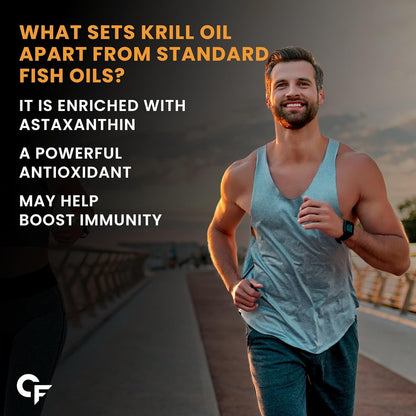 Carbamide Forte Antarctic Krill Oil Capsules 1000mg with Marine Phospholipids & 2% Astaxanthin | 100% Pure Krill Oil Omega 3 300mg Capsules for Heart, Brain, Joint, Eye & Skin Health - 30 Krill Oil Softgels