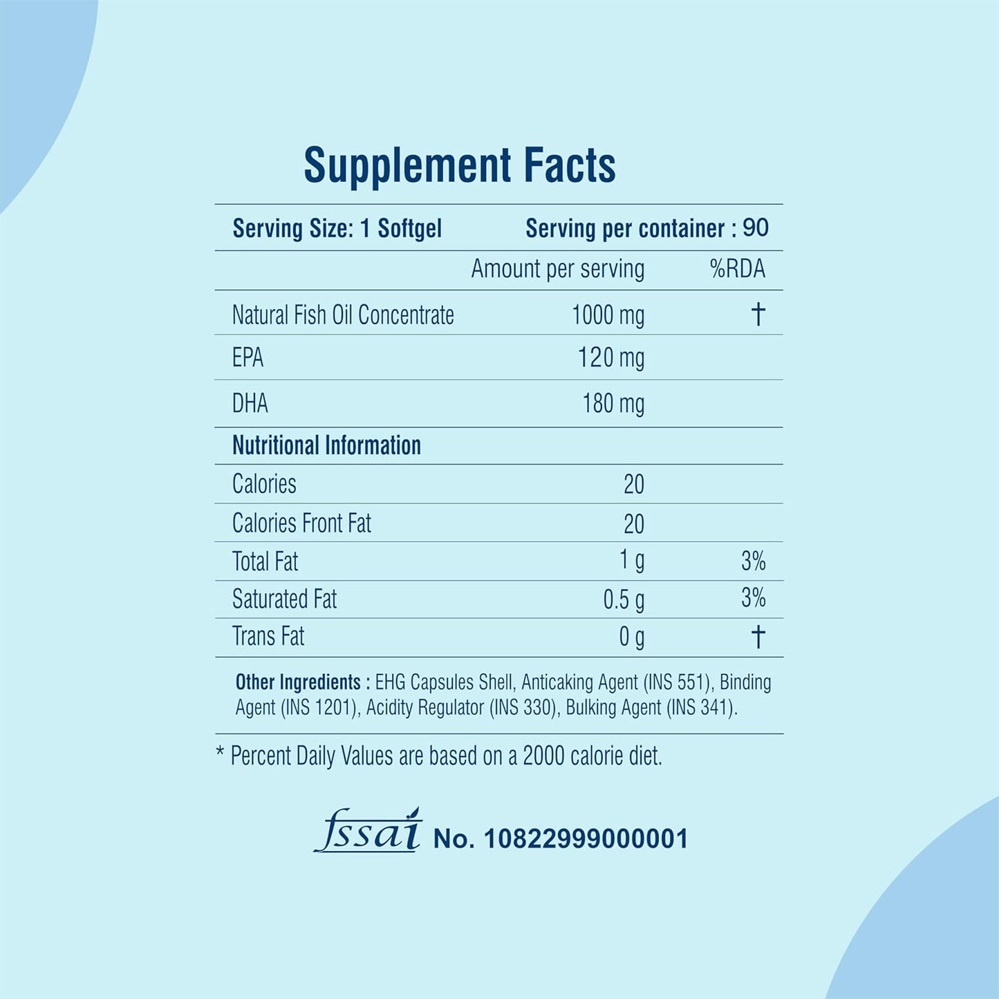 Omega 3-90 Softgels- For Men And Women, Omega3 2-3 Serving, for Brain, Heart, Eyes, and Joints Health