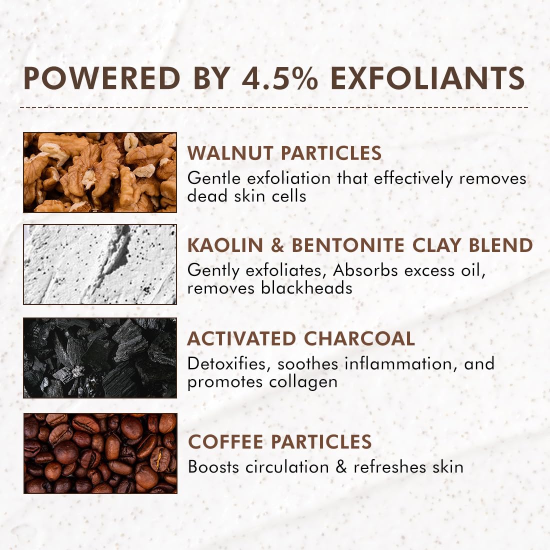 mCaffeine Pore Clearing Coffee & Cookie Face Scrub | Remove Blackheads, Detan & Exfoliate Dead Skin | 4.5% Exfoliants - Walnuts, Coffee, Charcoal, Clay | Glowing Skin Face Scrub for Women & Men - 100g