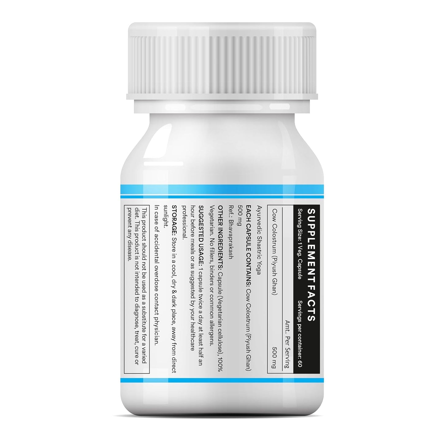 INLIFE Colostrum Capsules 500mg | Ayurvedic Immune & Gut Health Supplement - 60 Vegetarian Capsules (Pack of 1, 60)