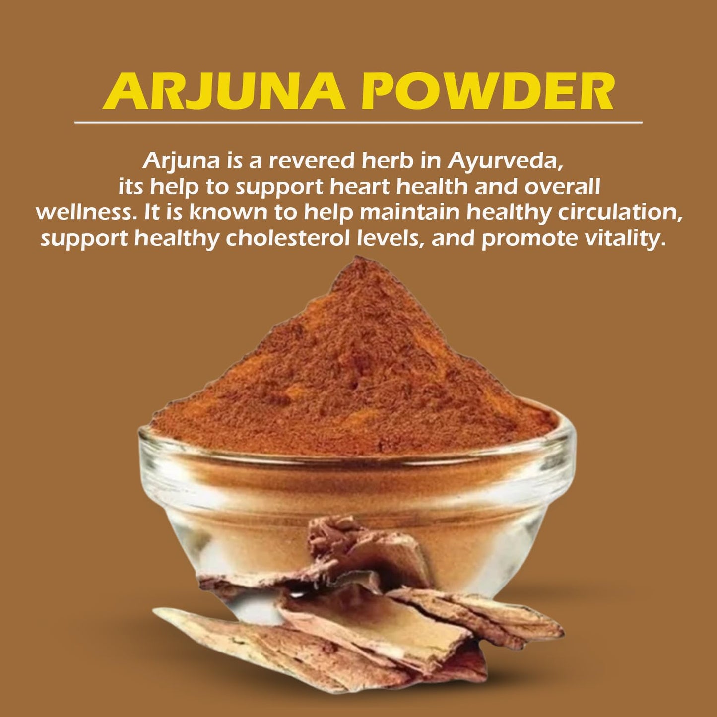 Organic Arjuna Bark Powder 100 g | Supports Healthy Heart Functions | Arjun Ki Chaal Powder Promotes Healthy Metabolism (Pack of 1)
