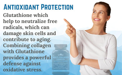 Nutrasium Multi Collagen Complex with Hyaluronic acid, Zinc, Vitamin C & E | For Skin Radiance, Soft & Firm Skin | Reduce Wrinkle | Strong Hair, Nail, Joints | 45 Tablets Chocolate Flavour