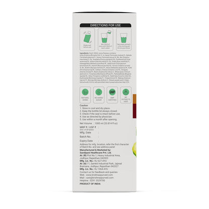Krishna's Creatifix Juice â€“ 1000 ml | For Healthy Kidneys & Renal Support | Enriched with 30 Ayurvedic Herbs | Supports Kidney Care & Detox | Herbal & Ayurveda Formula