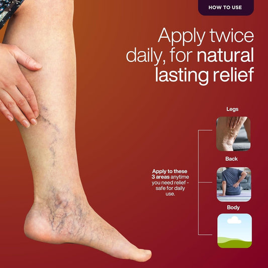 Puretive Varico Ease Oil â€“ Daily Relief Oil for Tired Legs & Swelling | Natural Circulation Support for Varicose Veins & Tired Legs, Reduces Heaviness & Fatigue | Fast Absorbing, Non-Sticky, Plant-Based Massage Oil | 100 ml.