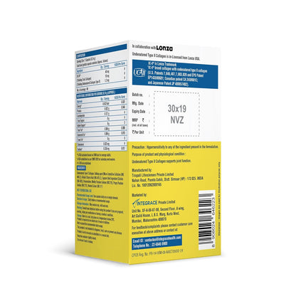 UC-II Undenatured Type II Collagen Capsules | 90 Capsules (Pack of 1) | Daily Protein Supplement for Men & Women | Sourced from USA | Promotes Cartilage Repair | Strengthens & Lubricates Joints