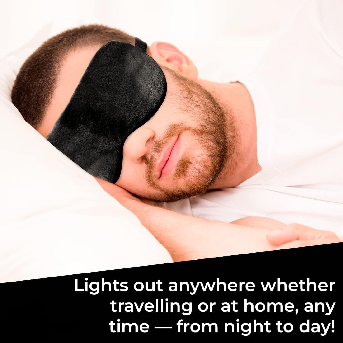 PACK OF 2 Eye Mask for Sleeping with Adjustable Strap Super Soft Sleep Masks Blind Fold for Comfortable Sleep Travelling Eye Pad for Girls Blind Folds for Sleeping - Black and Gray